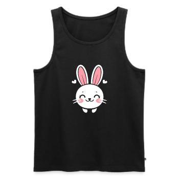 Petit bébé lapin - Débardeur bio Premium Homme - noir - Devant - AI Model Male 178 light (178cm)