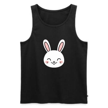 Petit bébé lapin - Débardeur bio Premium Homme - noir - Devant - AI Model Male 178 light (178cm)