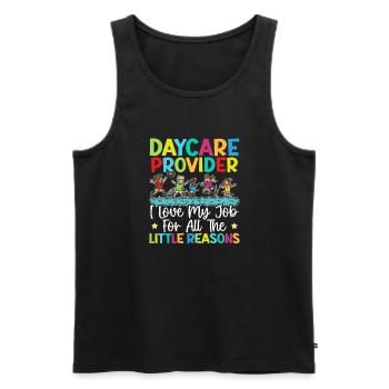 Kindergarten Teacher Childminder, Childhood Educator - Men's Premium Organic Tank Top - black - Front - Michal (187cm)