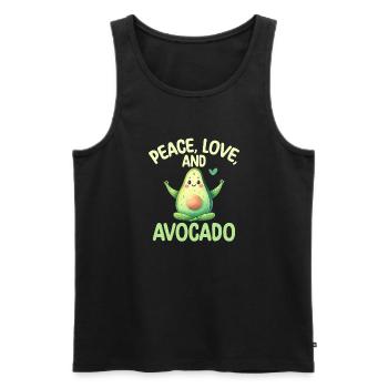 Avocado Gifts - Men's Premium Organic Tank Top - black - Front - Michal (187cm)