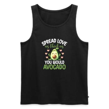 Avocado Gifts - Men's Premium Organic Tank Top - black - Front - Michal (187cm)