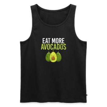 Avocado Gifts - Männer Premium Bio Tank Top - Schwarz - Vorne - Michal (187cm)