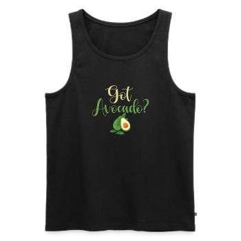 Avocado Gifts - Men's Premium Organic Tank Top - black - Front - Michal (187cm)