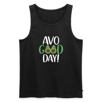 Avocado Gifts - Männer Premium Bio Tank Top - Schwarz - Vorne - Michal (187cm)