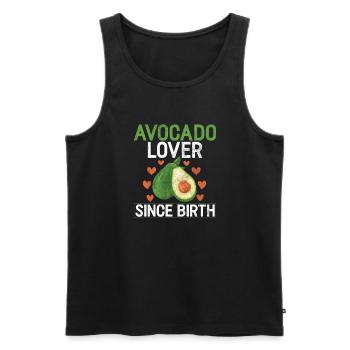 Avocado Gifts - Men's Premium Organic Tank Top - black - Front - Michal (187cm)