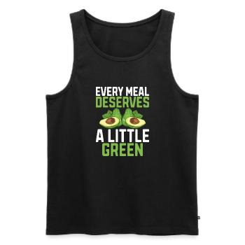Avocado Gifts - Men's Premium Organic Tank Top - black - Front - Michal (187cm)