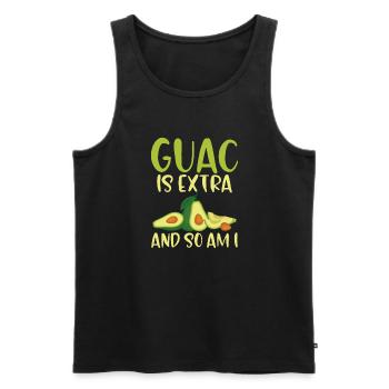 Avocado Gifts - Männer Premium Bio Tank Top - Schwarz - Vorne - Michal (187cm)