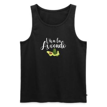 Avocado Gifts - Men's Premium Organic Tank Top - black - Front - Michal (187cm)