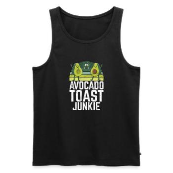 Avocado Gifts - Men's Premium Organic Tank Top - black - Front - Michal (187cm)