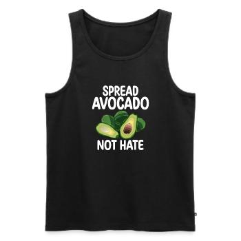Avocado Gifts - Men's Premium Organic Tank Top - black - Front - Michal (187cm)