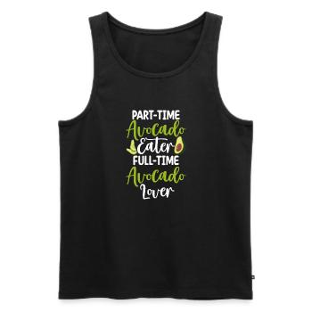 Avocado Gifts - Men's Premium Organic Tank Top - black - Front - Michal (187cm)