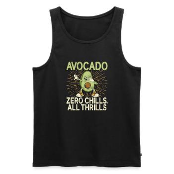 Avocado Gifts - Männer Premium Bio Tank Top - Schwarz - Vorne - Michal (187cm)