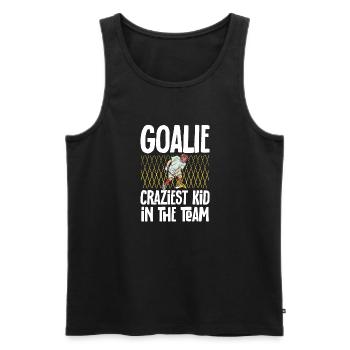 Lacrosse Goalie Funny Lacrosse - Men's Premium Organic Tank Top - black - Front - Michal (187cm)
