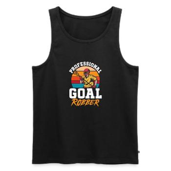 Lacrosse Goalie Funny Lacrosse - Men's Premium Organic Tank Top - black - Front - Michal (187cm)