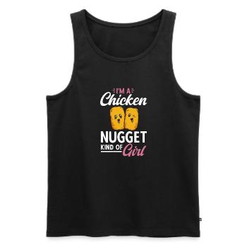 Chicken Nugget Lover Chicken Nuggets - Men's Premium Organic Tank Top - black - Front - AI Model Male 178 light (178cm)