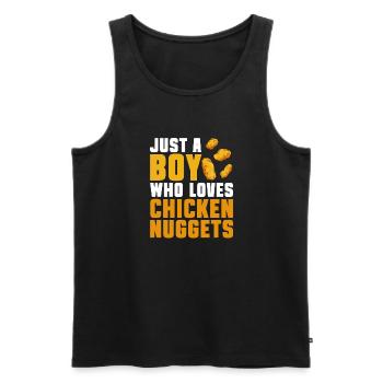 Chicken Nugget Lover Chicken Nuggets - Men's Premium Organic Tank Top - black - Front - AI Model Male 178 light (178cm)