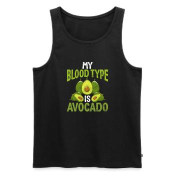 Avocado Gifts - Männer Premium Bio Tank Top - Schwarz - Vorne - Michal (187cm)