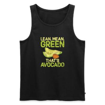 Avocado Gifts - Men's Premium Organic Tank Top - black - Front - Michal (187cm)