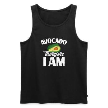 Avocado Gifts - Men's Premium Organic Tank Top - black - Front - Michal (187cm)