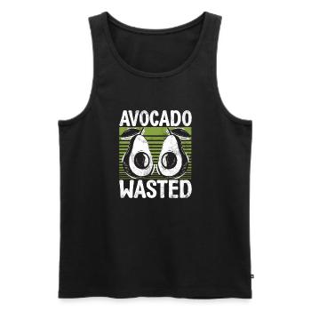 Avocado Gifts - Men's Premium Organic Tank Top - black - Front - Michal (187cm)