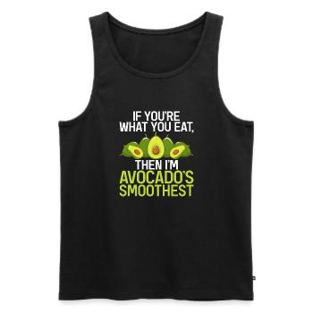 Avocado Gifts - Men's Premium Organic Tank Top - black - Front - Michal (187cm)
