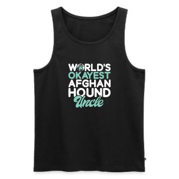 Afghan Hound Gifts - Männer Premium Bio Tank Top - Schwarz - Vorne - AI Model Male 178 light (178cm)