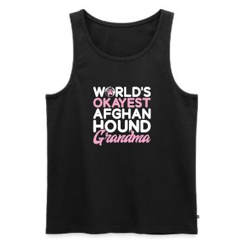 Afghan Hound Gifts - Männer Premium Bio Tank Top - Schwarz - Vorne - Michal (187cm)
