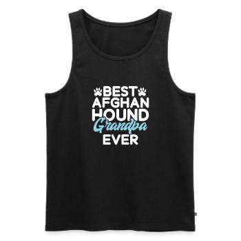 Afghan Hound Gifts - Männer Premium Bio Tank Top - Schwarz - Vorne - Michal (187cm)