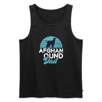 Afghan Hound Gifts - Männer Premium Bio Tank Top - Schwarz - Vorne - Michal (187cm)