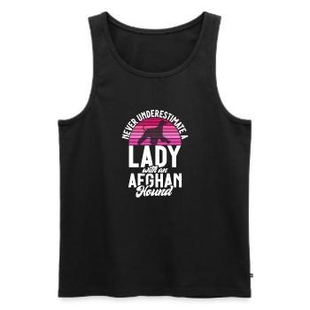Afghan Hound Gifts - Männer Premium Bio Tank Top - Schwarz - Vorne - Michal (187cm)