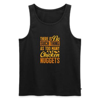 Chicken Nugget Lover Chicken Nuggets - Men's Premium Organic Tank Top - black - Front - AI Model Male 178 light (178cm)