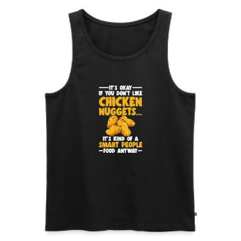 Chicken Nugget Lover Chicken Nuggets - Men's Premium Organic Tank Top - black - Front - Michal (187cm)