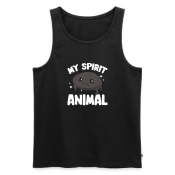 Black Rain Frog Breviceps Fuscus Frog - Men's Premium Organic Tank Top - black - Front - AI Model Male 178 light (178cm)