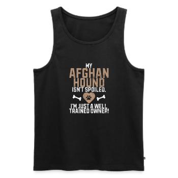 Afghan Hound Gifts - Männer Premium Bio Tank Top - Schwarz - Vorne - Michal (187cm)