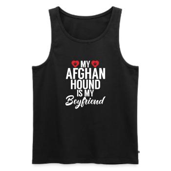 Afghan Hound Gifts - Männer Premium Bio Tank Top - Schwarz - Vorne - AI Model Male 178 light (178cm)