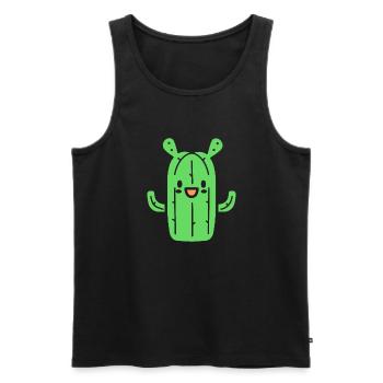 Cactus - Débardeur bio Premium Homme - noir - Devant - Michal (187cm)