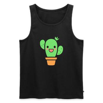 Cactus - Débardeur bio Premium Homme - noir - Devant - Michal (187cm)