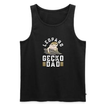 Leopard Gecko Reptile Pet Gecko - Men's Premium Organic Tank Top - black - Front - Michal (187cm)