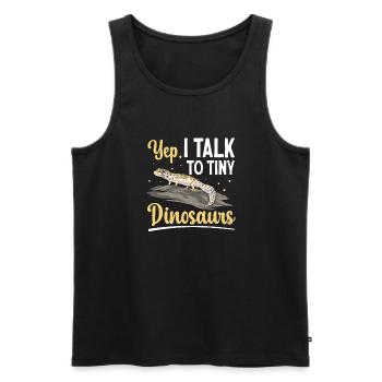 Leopardgecko Reptil Haustier Gecko - Männer Premium Bio Tank Top - Schwarz - Vorne - Michal (187cm)