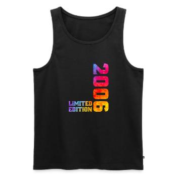 Limited Edition 2006 Anniversary Gift 2006 - Men's Premium Organic Tank Top - black - Front - Michal (187cm)