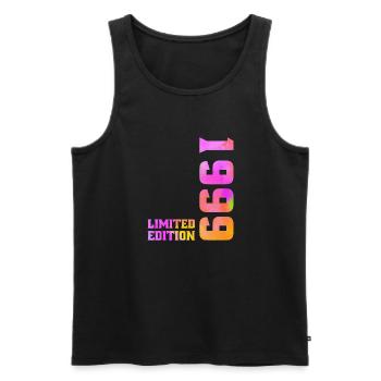 Limitierte Auflage 1999 Geburtstagsgeschenk 1999 - Männer Premium Bio Tank Top - Schwarz - Vorne - Michal (187cm)
