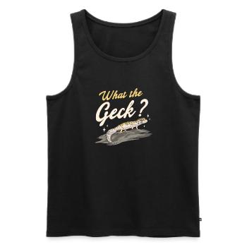 Leopardgecko Reptil Haustier Gecko - Männer Premium Bio Tank Top - Schwarz - Vorne - Michal (187cm)