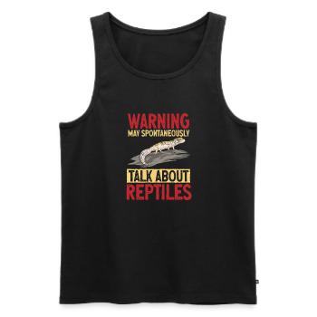 Leopard Gecko Reptile Pet Gecko - Men's Premium Organic Tank Top - black - Front - Michal (187cm)