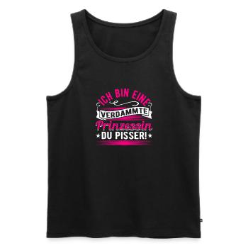 Sarcasm, I'm a princess, sarcastic - Men's Premium Organic Tank Top - black - Front - AI Model Male 178 light (178cm)