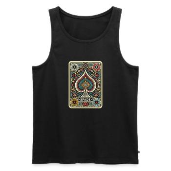 Jeu de cartes de poker amusant - Débardeur bio Premium Homme - noir - Devant - Michal (187cm)