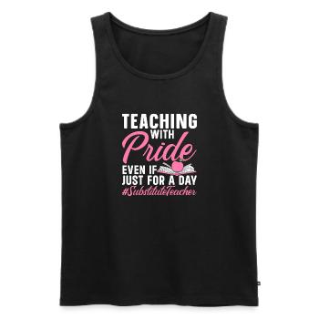 Cool substitute teachers - Men's Premium Organic Tank Top - black - Front - AI Model Male 178 light (178cm)
