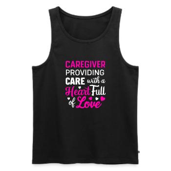In My Caregiver Era Caregiving Nursing Caregiver - Männer Premium Bio Tank Top - Schwarz - Vorne - Michal (187cm)