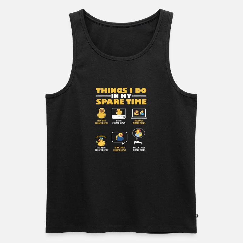 Quietscheentchen Quietscheente Gummiente - Männer Premium Bio Tank Top - Schwarz