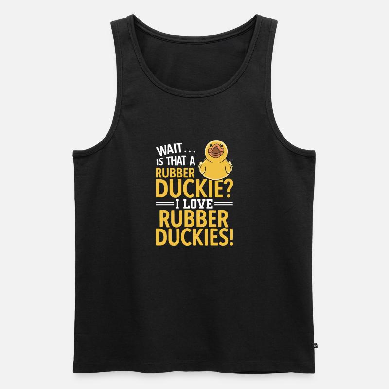 Quietscheentchen Quietscheente Gummiente - Männer Premium Bio Tank Top - Schwarz