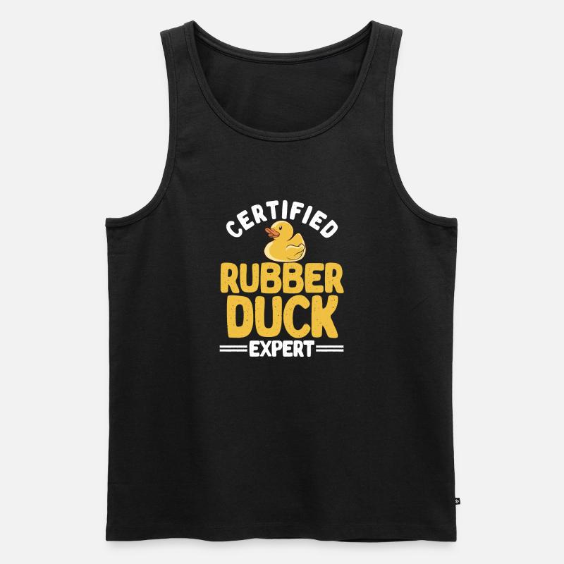 Quietscheentchen Quietscheente Gummiente - Männer Premium Bio Tank Top - Schwarz